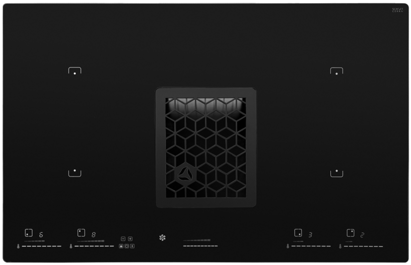Indukčná doska s integrovaným odsávačom WIZARD Black CDB8001CC