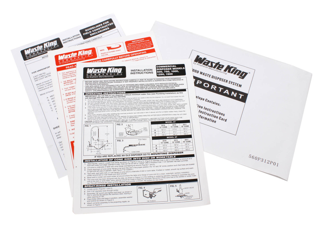 Waste King Commercial 1000 – Obrázok 20