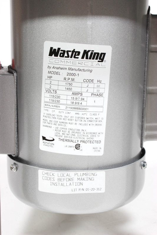 Waste King Commercial 2000 – Obrázok 17