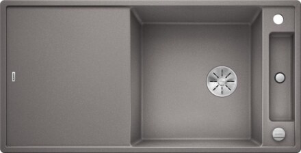 BLANCO Axia III XL 6 S, s diaľkovým ovládaním odtoku, SILGRANIT, hliníková metalíza - 523512