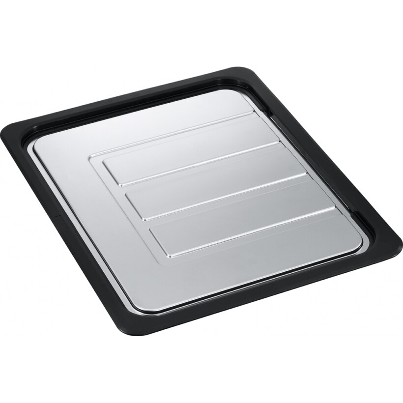 Okvapkávacia tácka Nerez/Čierny plast