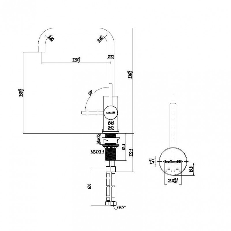 Reginox SET Miami 500 Copper + batéria Crystal + príslušenstvo Copper – Obrázok 21