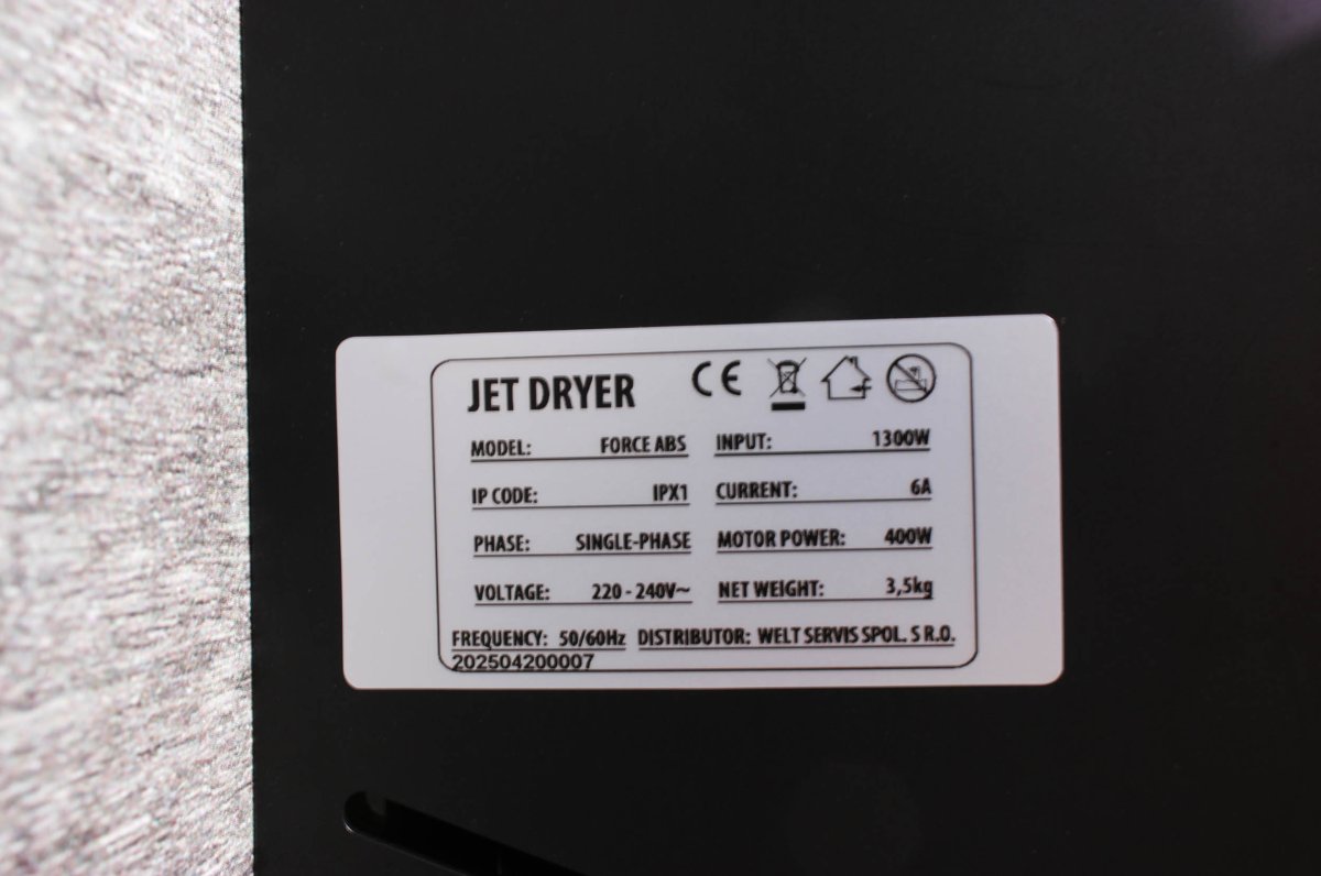 Jet Dryer FORCE Kefovaný nerez – Obrázok 34