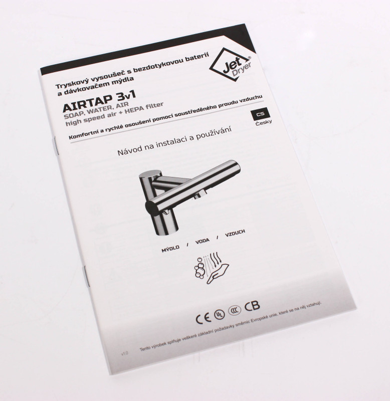 Jet Dryer AIRTAP 3v1 - kulatá Kartáčovaný nerez – Obrázok 73