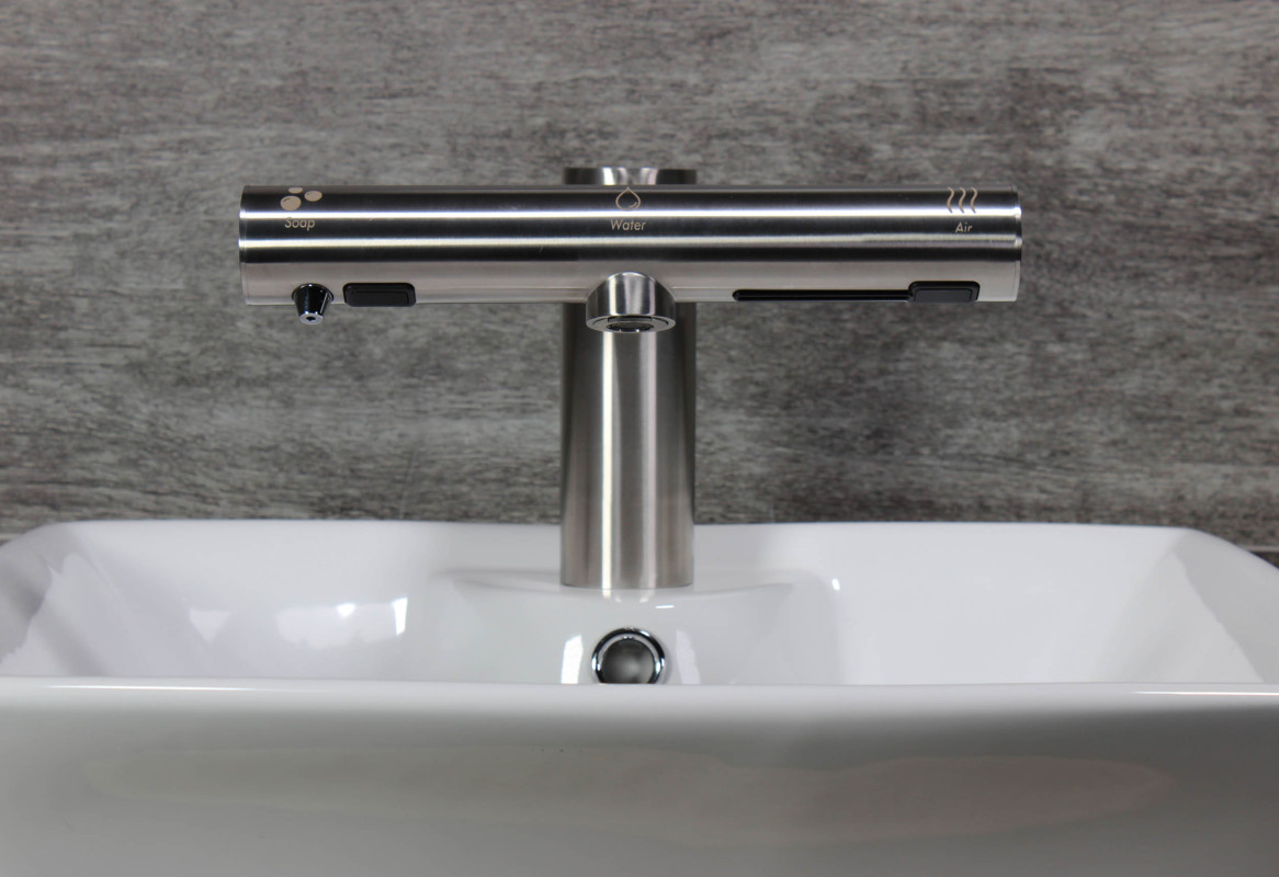 Jet Dryer AIRTAP 3v1 - kulatá Kartáčovaný nerez – Obrázok 4