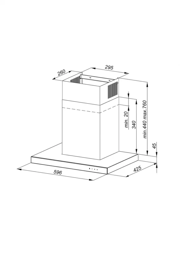 ODSAVAČ KOMÍNOVÝ KMK6070BLG – Obrázok 7