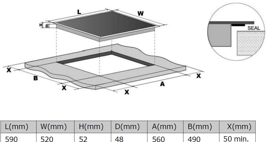 DOSKA SKLOKERAMICKÁ KPV6011B – Obrázok 3