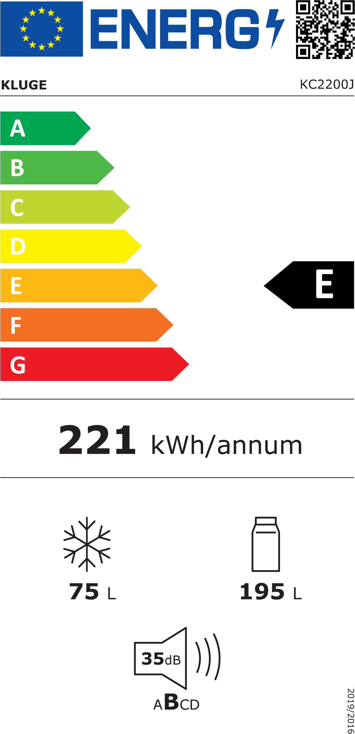 CHLADNIČKA NA ZABUDOVANIE KC2200J – Obrázok 6