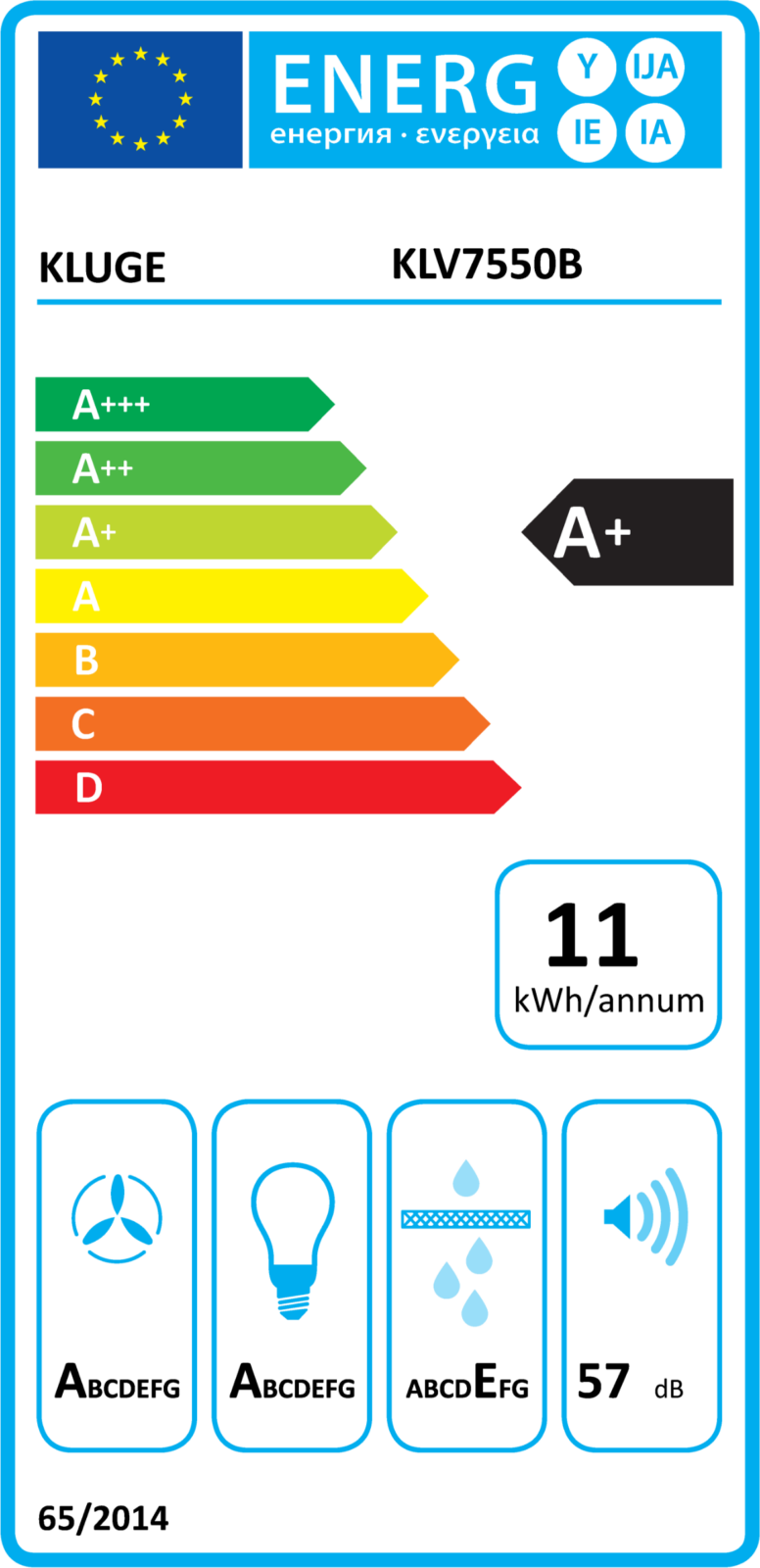 Odsávač plne vstavaný KLV7550B – Obrázok 4
