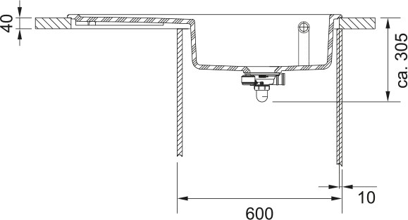 MTK 611-100 onyx odkvapová plocha vľavo – Obrázok 3