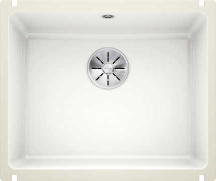 BLANCO Subline 500-U, keramika PuraPlus, kryštálovo biela lesklá