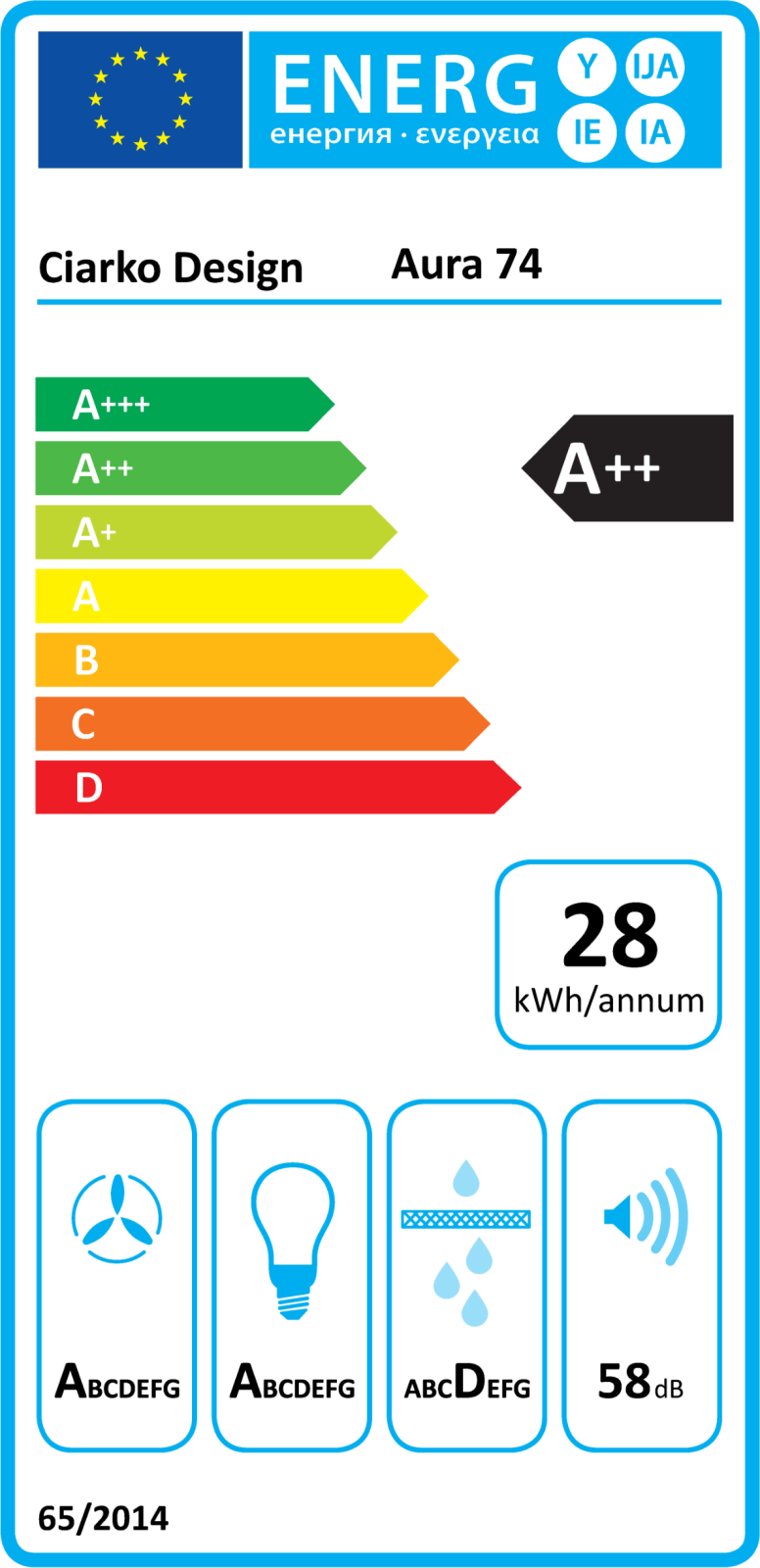 Odsávač vstavaný do skrinky Aura 74 Black (CDZ7401C) – Obrázok 8